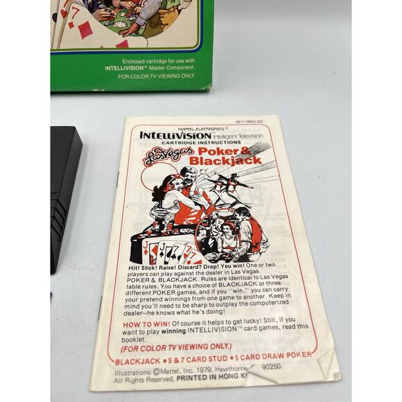 CIB Las Vegas Poker and Blackjack (Intellivision) COMPLETE IN BOX, TESTED - Picture 2 of 7